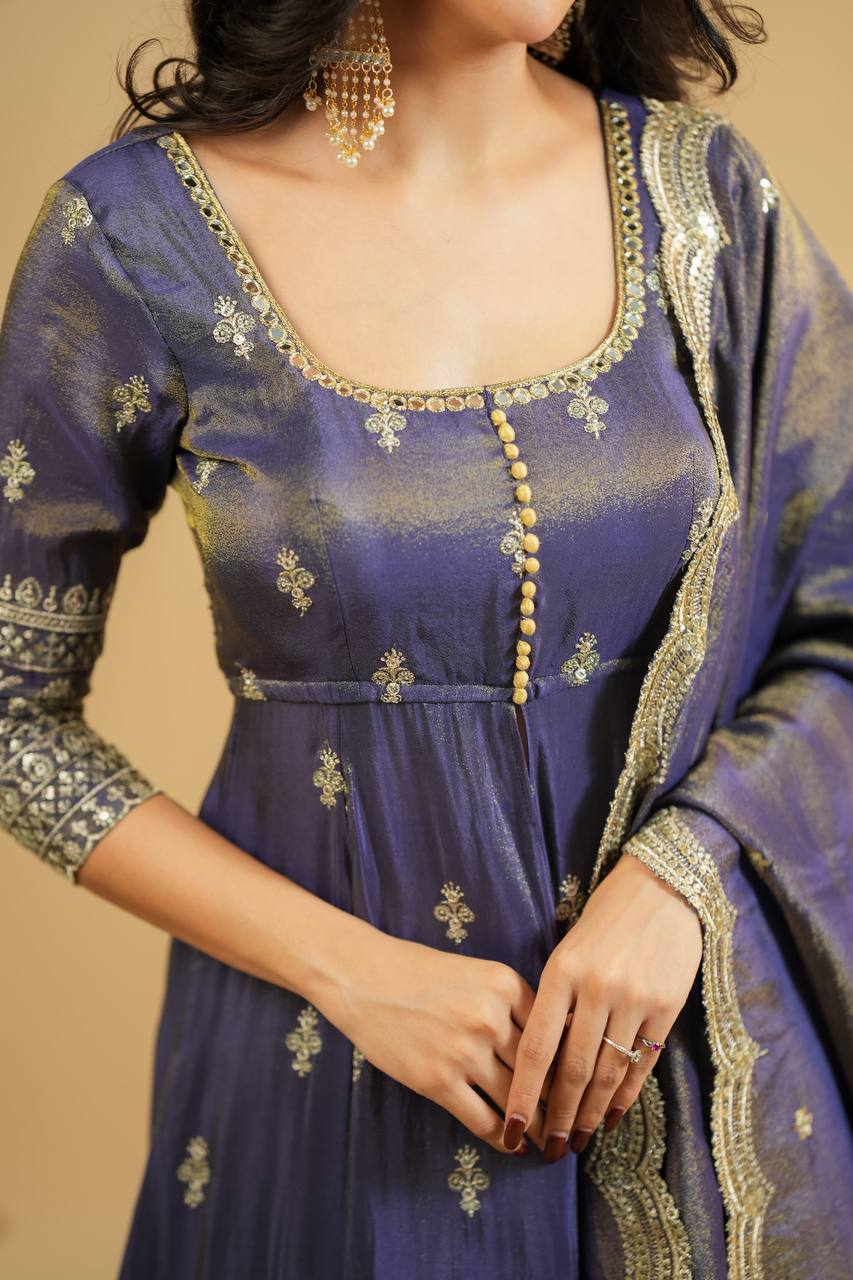 Luxury Designer Anarkali Suit with Thread and Sequin Embroidery – Made for Deserving Women