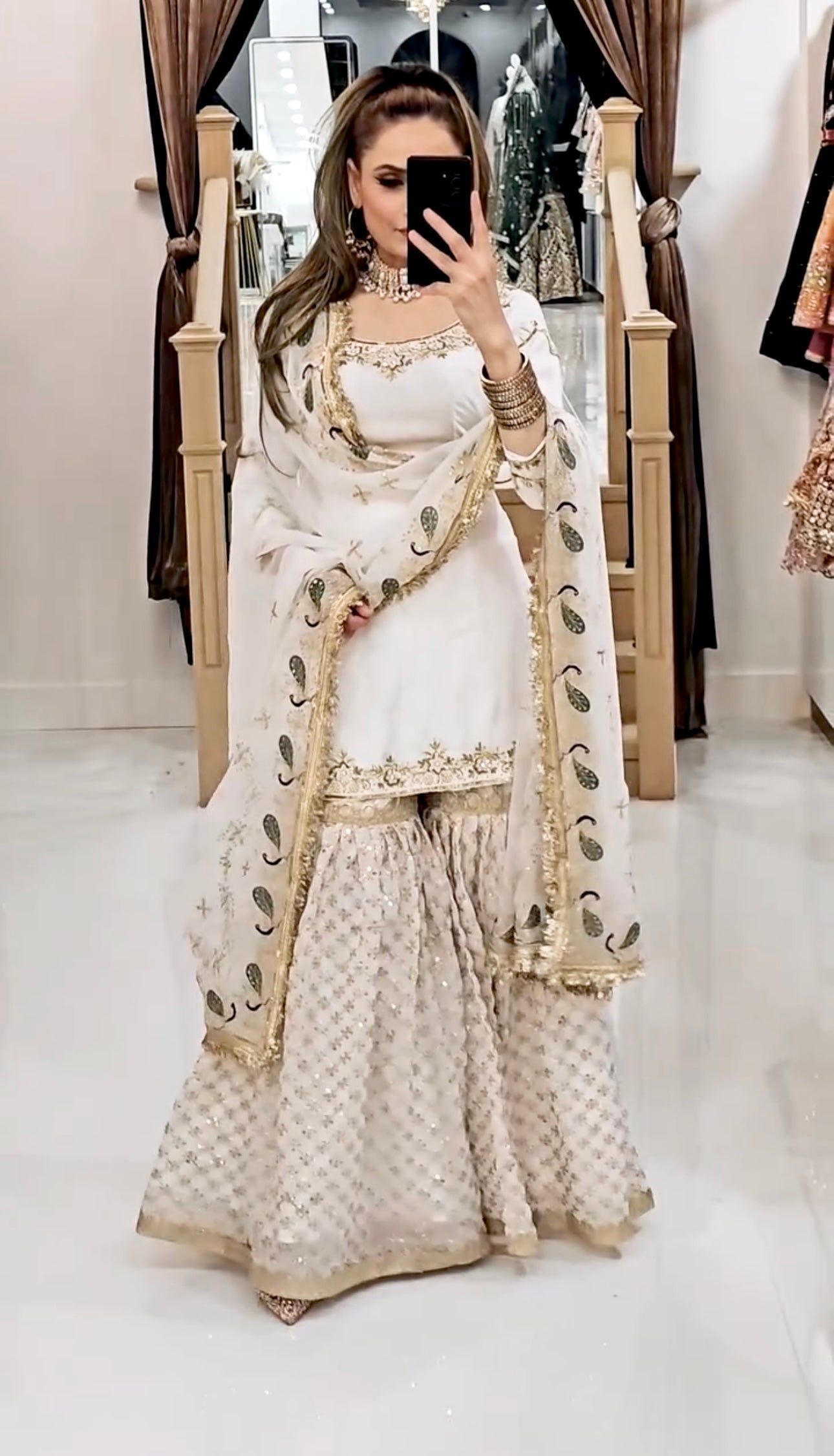Elegant White Sharara Set for Women | Festive & Party Wear – RSN - 850