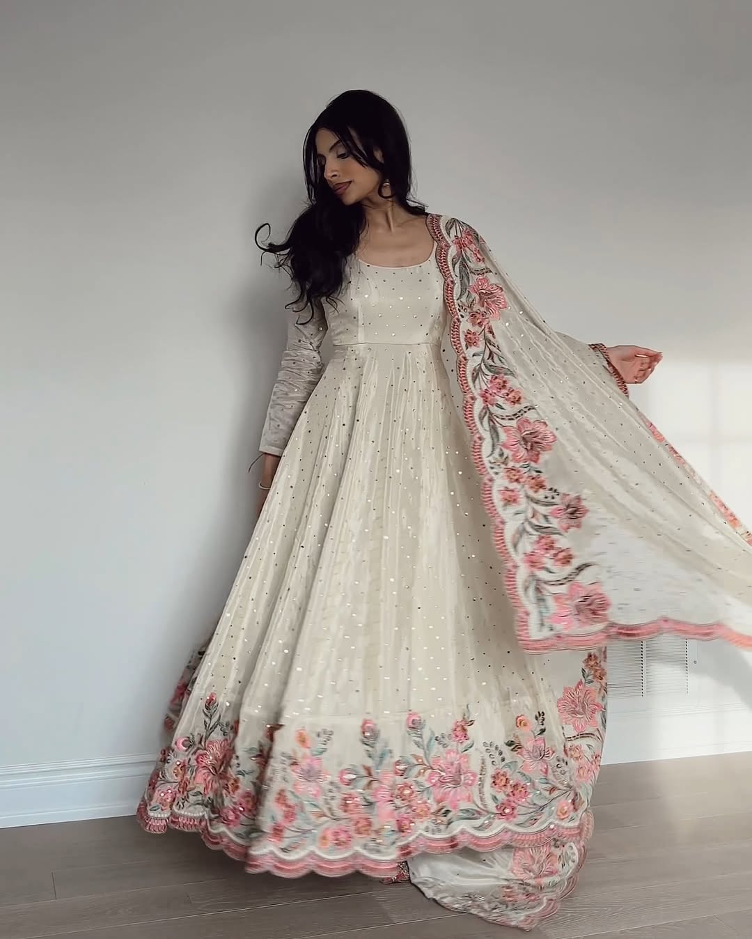 Nargish Heavy Pure Vichitra Silk Gown
