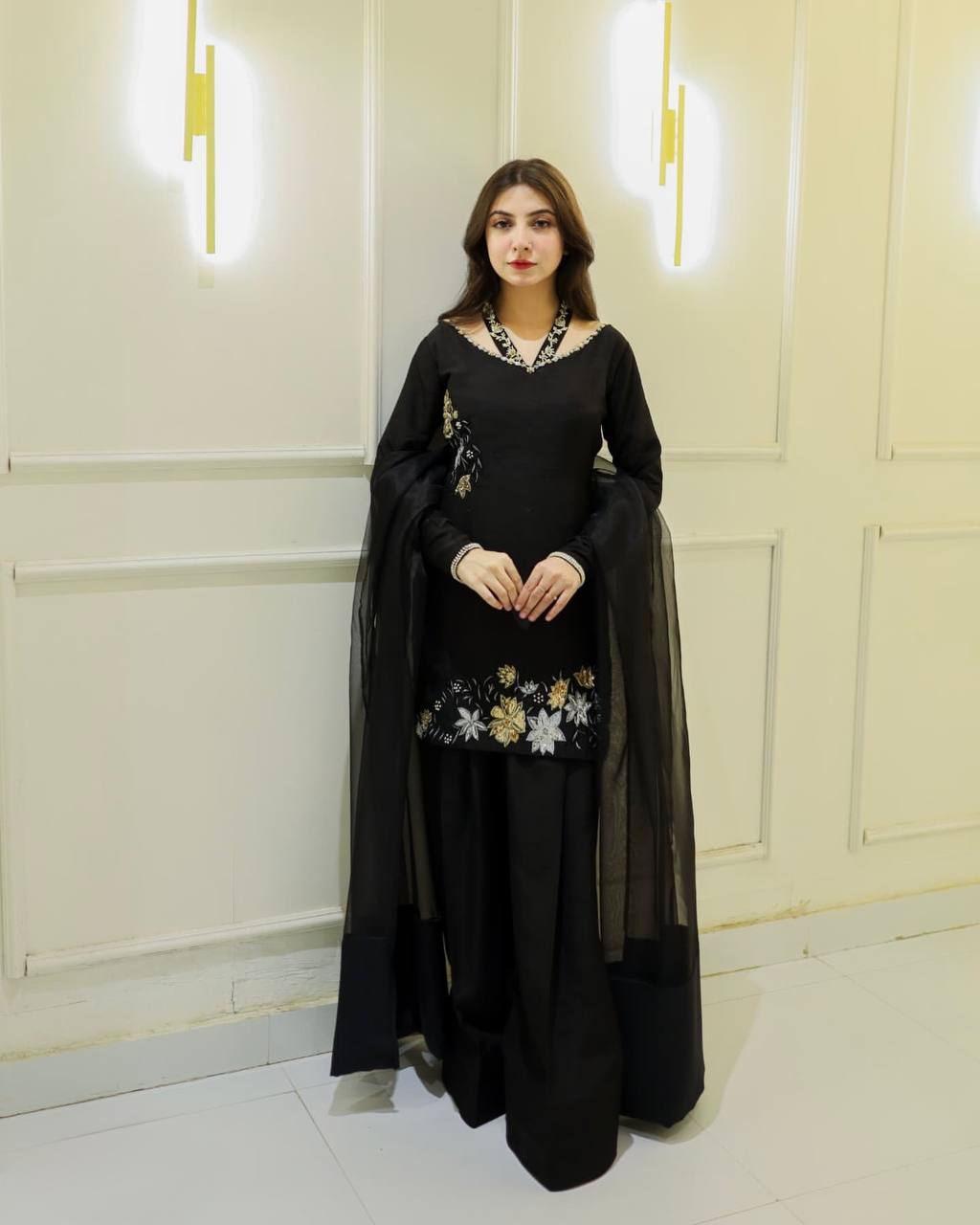Elegant Natural Crepe Silk Suit Set – Designer Fully Stitched Ensemble RSN-856