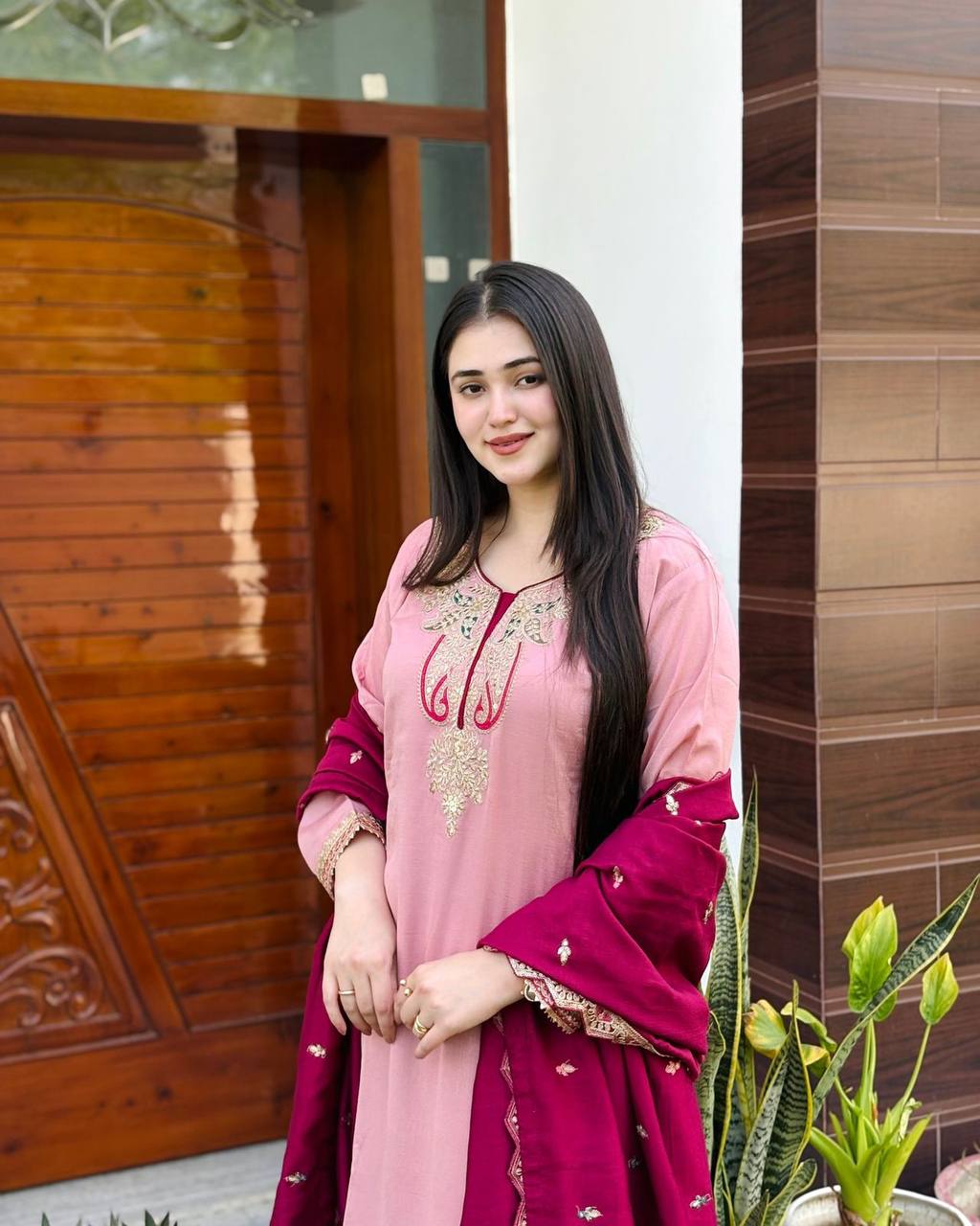 New Mayra Sharara Collection in Heavy Chinon Silk – Fully Stitched Top, Bottom & Dupatta Set RSN-857