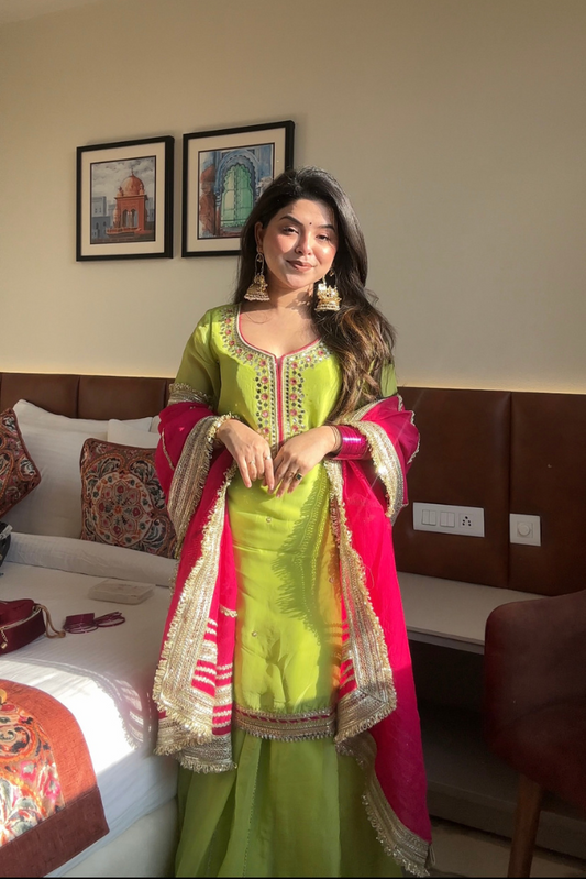 Somya Neon New Perot Color Sharara Suit Set