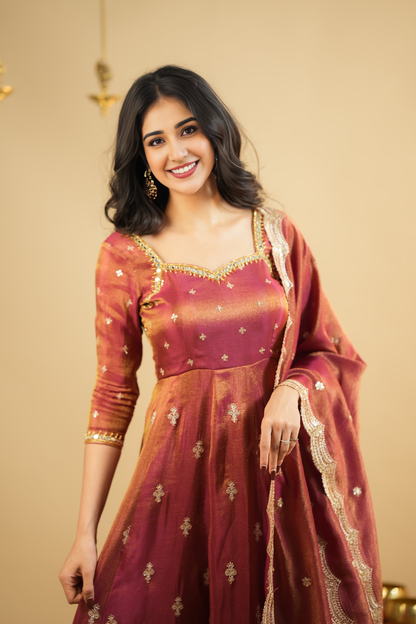 Nargish Cosmo Slit Anarkali Premium Suit Set