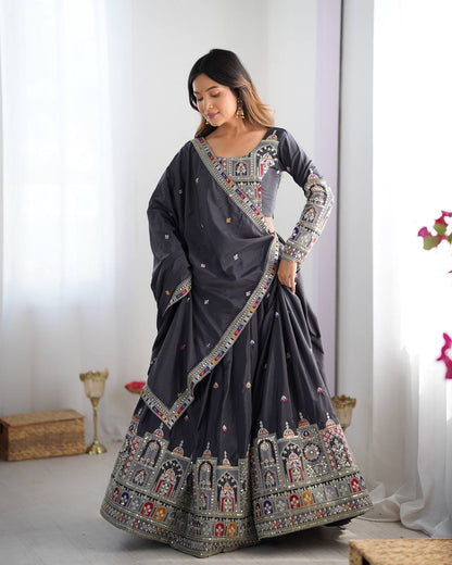 Nargis Fab Premium Quality Heavy Traditional Black Lehenga Choli NF-5007