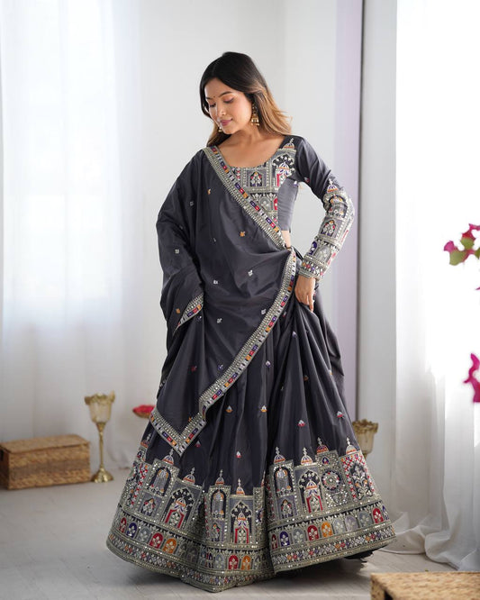 Nargis Fab Premium Quality Heavy Traditional Black Lehenga Choli NF-5007