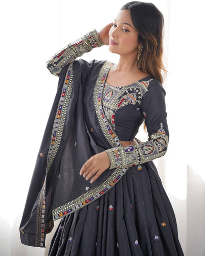 Nargis Fab Premium Quality Heavy Traditional Black Lehenga Choli NF-5007