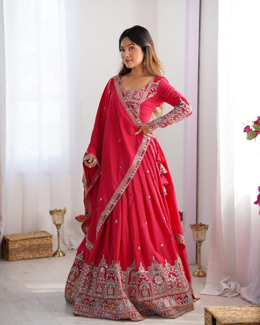 Nargis Fab Premium Quality Heavy Traditional Pink Lehenga Choli NF-5008