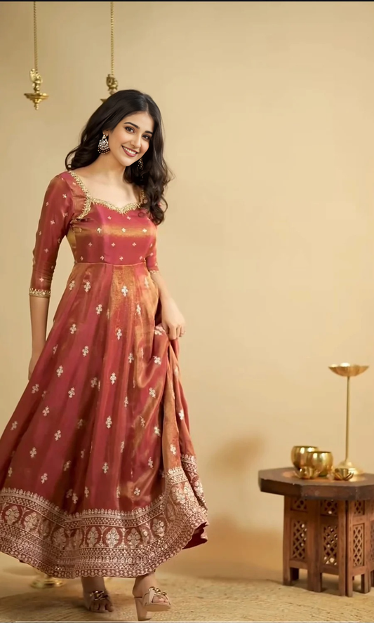Nargish Cosmo Slit Anarkali Premium Suit Set