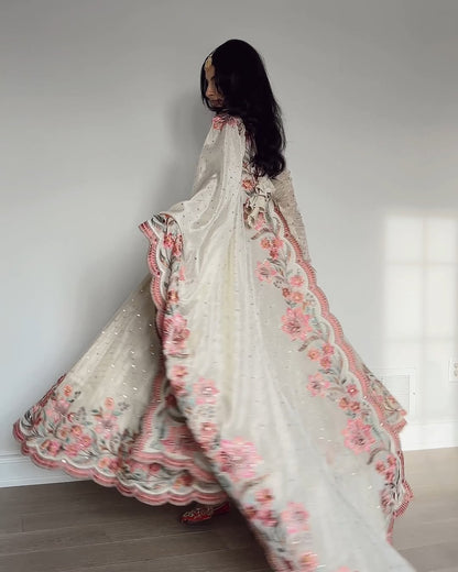 Nargish Heavy Pure Vichitra Silk Gown