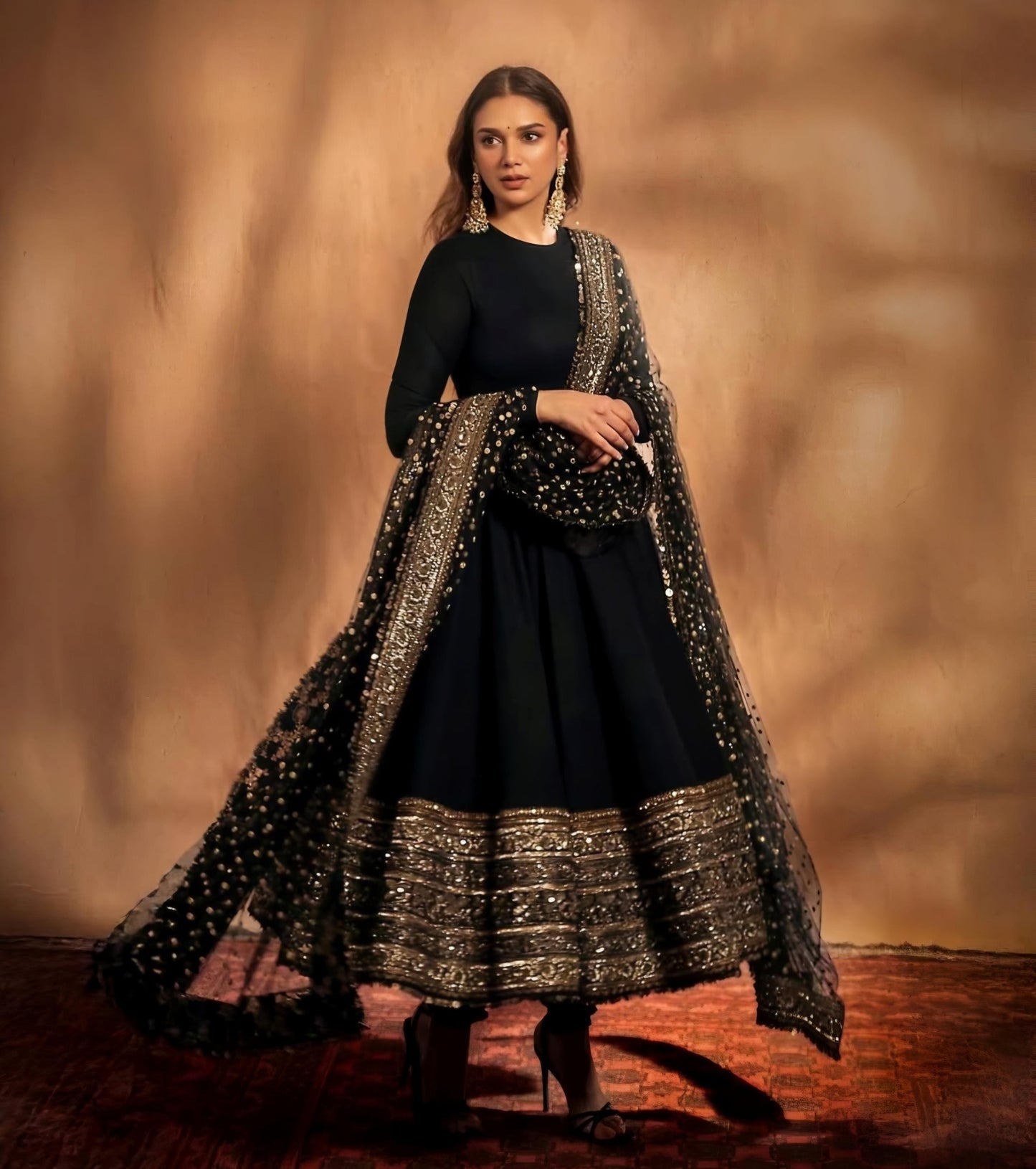 Nargish Premium New Black Color Anarkali Suit Set