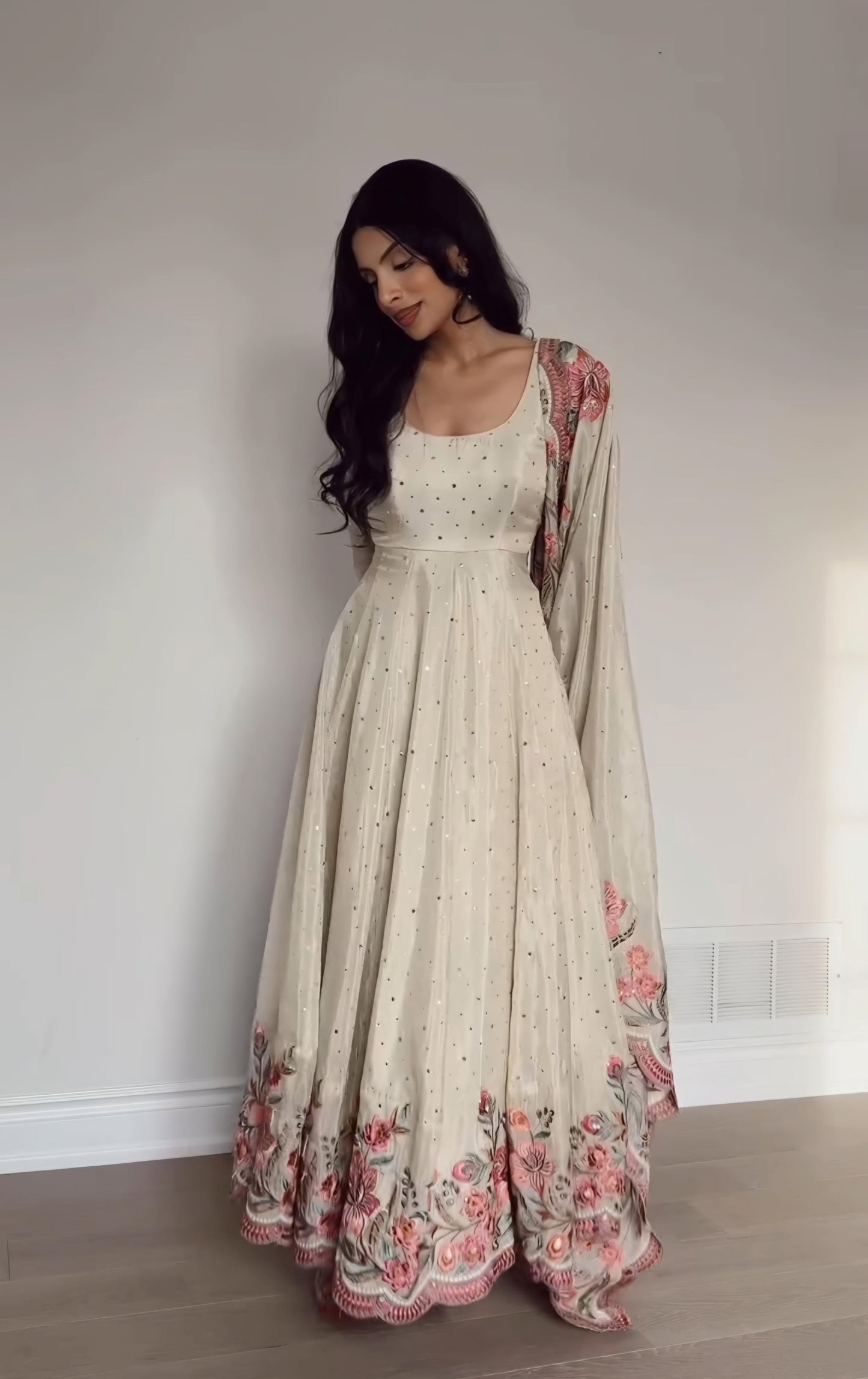Nargish Heavy Pure Vichitra Silk Gown