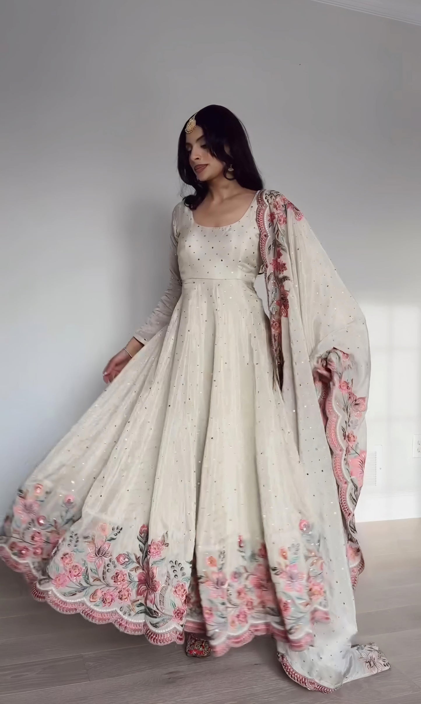 Nargish Heavy Pure Vichitra Silk Gown