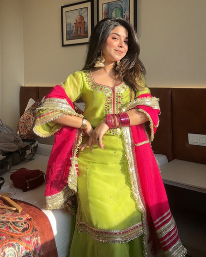 Somya Neon New Perot Color Sharara Suit Set