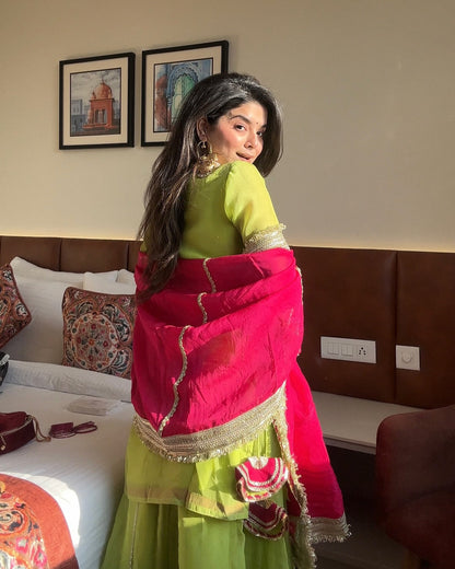 Somya Neon New Perot Color Sharara Suit Set
