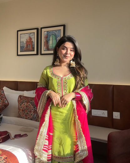 Somya Neon New Perot Color Sharara Suit Set