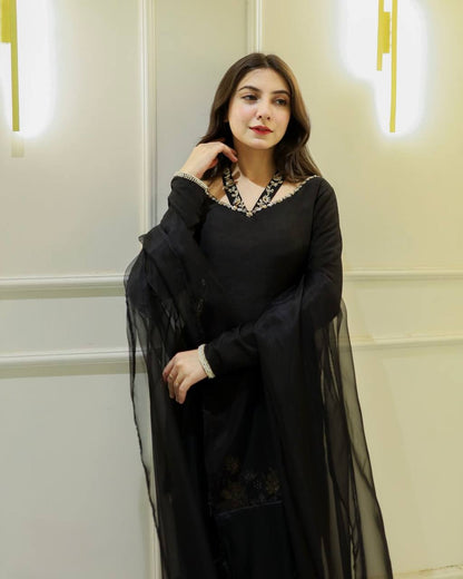 Elegant Natural Crepe Silk Suit Set – Designer Fully Stitched Ensemble RSN-856