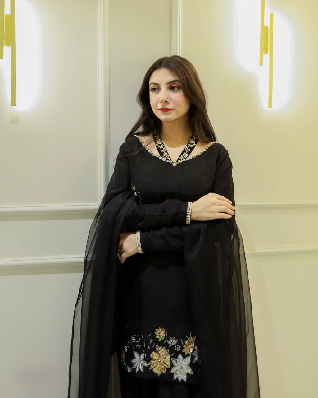 Elegant Natural Crepe Silk Suit Set – Designer Fully Stitched Ensemble RSN-856