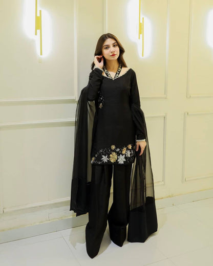 Elegant Natural Crepe Silk Suit Set – Designer Fully Stitched Ensemble RSN-856